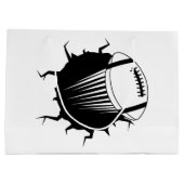 サッカーカッコいいの愛好家 ラージペーパーバッグ (裏面)