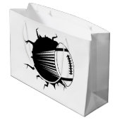 サッカーカッコいいの愛好家 ラージペーパーバッグ (裏面アングル)