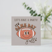 サッカーカッコいいスポーツゲームデイパーティー 招待状 (スタンド正面)