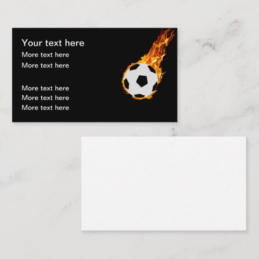 サッカーカッコいいボールをテーマにした名刺 名刺 (正面/裏面)