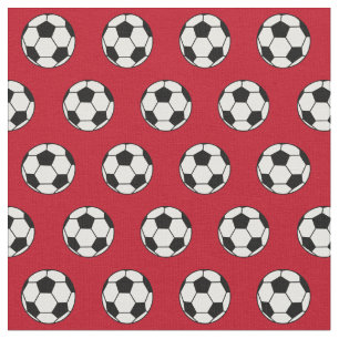 サッカーカッコいいボールレッド ファブリック