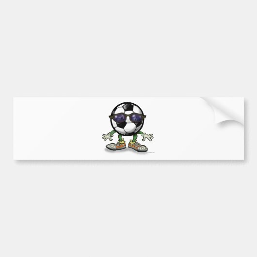 サッカーカッコいい バンパーステッカー (正面)