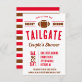 サッカーカップルのブライダルシャワーインヴィット 招待状 (正面/裏面)