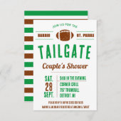 サッカーカップルのブライダルシャワー 招待状 (正面/裏面)