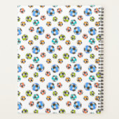 サッカーカラフルの名前の追加ゴール プランナー手帳 (裏面)