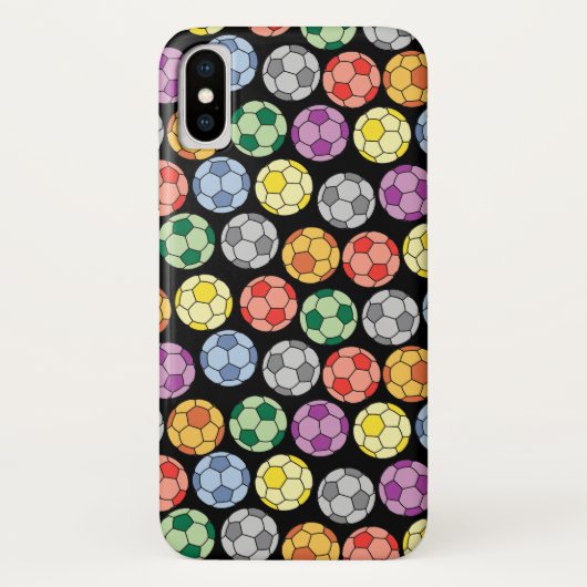サッカーカラフルパターンのケースメイトiPhoneケース Case-Mate iPhoneケース (裏面)