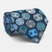 サッカーカラフルボールの模様 ネクタイ (ロール)