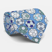 サッカーカラフルボールの模様 ネクタイ (ロール)
