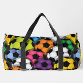 サッカーカラフルボールデザインダッフェルバッグ ダッフルバッグ (裏面)