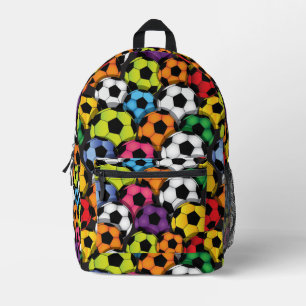 サッカーカラフルボールデザインバックパック プリントバックパック