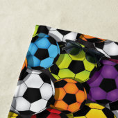 サッカーカラフルボールデザインビーチタオル ビーチタオル (インサイチュ)