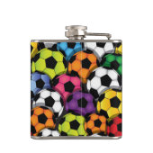 サッカーカラフルボールデザインフラスコ フラスク (裏面)