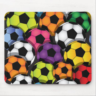 サッカーカラフルボールデザインマウスパッド マウスパッド