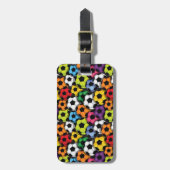 サッカーカラフルボールデザインラゲッジタグ ラゲッジタグ (正面縦)