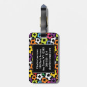 サッカーカラフルボールデザインラゲッジタグ ラゲッジタグ (裏面縦)