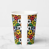 サッカーカラフルボールデザイン紙カップ 紙コップ (左)