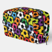 サッカーカラフルボールデザインDoppキットトイレタリーバッグ ドップキット (右コーナー)