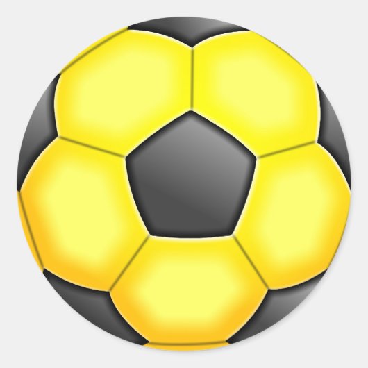 サッカーカラフルボール ラウンドシール (正面)
