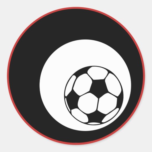サッカーカラーのカスタマイズ ラウンドシール (正面)