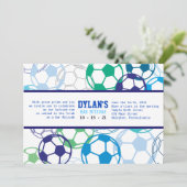 サッカーカラーバーバルミツワー招待状 招待状 (スタンド正面)