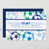 サッカーカラーバーバルミツワー招待状 招待状 (正面/裏面)