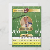 サッカーカード付/統計グラフ招待状-金ゴールド 招待状 (正面)