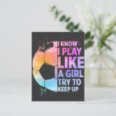 サッカーガールの声明サッカー選手 ポストカード (スタンド正面)