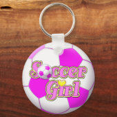 サッカーガールキーチェーン キーホルダー (正面)