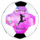 サッカーガールズプラムスパークルカラーブラスト サッカーボール (正面)