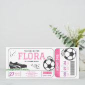 サッカーガールバースデーパーティーチケットスポーツデジタル 招待状 (スタンド正面)