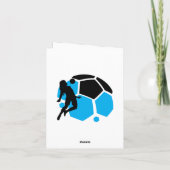 サッカーガールバースデーパーティー，サッカー選手ギフト 招待状 (裏面)