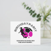 サッカーガールバースデーパーティー,サッカー選手ギフト 招待状 (スタンド正面)