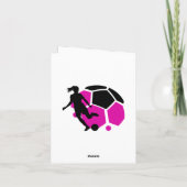 サッカーガールバースデーパーティー，サッカー選手ギフト 招待状 (裏面)