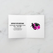 サッカーガールバースデーパーティー，サッカー選手ギフト 招待状 (内部)