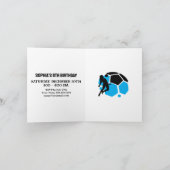 サッカーガールバースデーパーティー，サッカー選手ギフト 招待状 (内部)