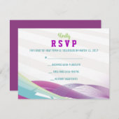 サッカーガールバー(ユダヤ教の)バル・ミツバー招待状返信カード 招待状 (正面/裏面)