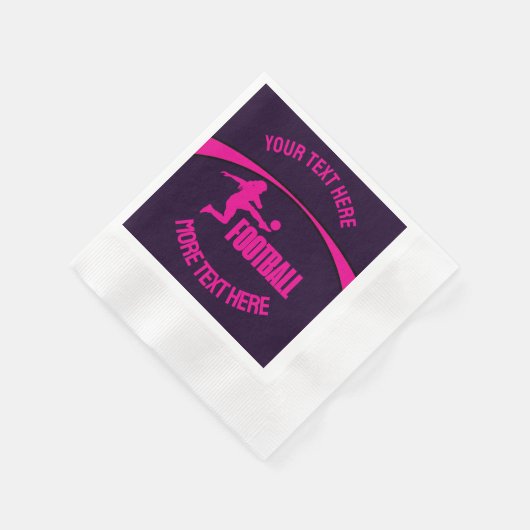 サッカーガールプレーヤー，チーム，誕生日ガールギフト 縁ありカクテルナプキン (角)