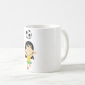 サッカーガール コーヒーマグカップ (正面右)