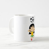 サッカーガール コーヒーマグカップ (正面左)