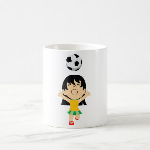 サッカーガール コーヒーマグカップ