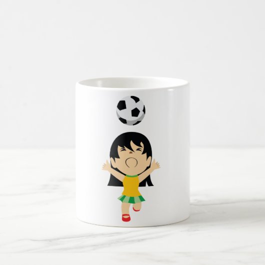 サッカーガール コーヒーマグカップ (中央)