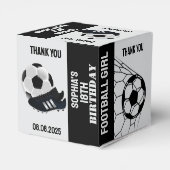 サッカーガール、サッカー選手ギフト、誕生日Favo フェイバーボックス (裏面サイド)