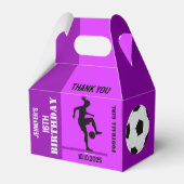 サッカーガール、サッカー選手ギフト、誕生日Favo フェイバーボックス (裏面サイド)