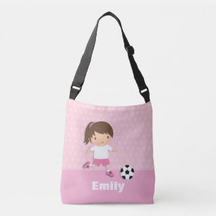 サッカーガール ピンク オーダーメイド トートバッグ