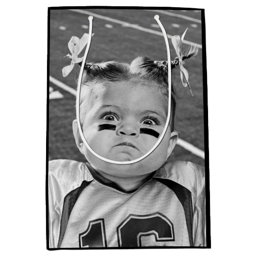 サッカーガール ミディアムペーパーバッグ (正面)