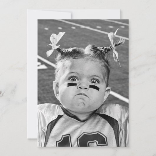 サッカーガール 招待状 (正面)