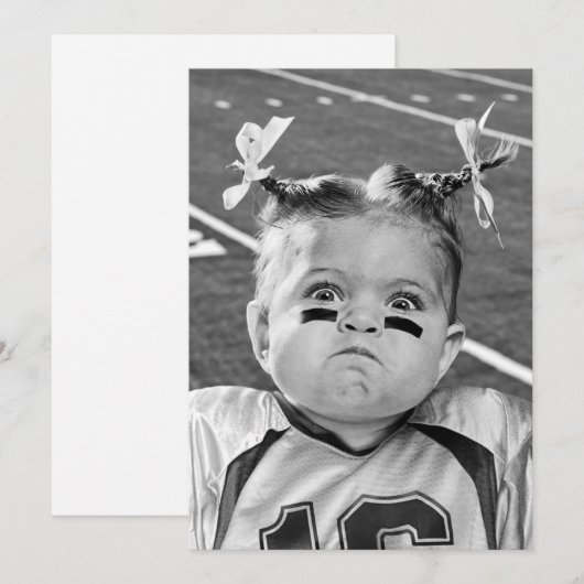 サッカーガール 招待状 (正面/裏面)