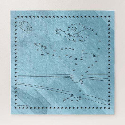 サッカーキッカーが点を結ぶ ジグソーパズル (縦)