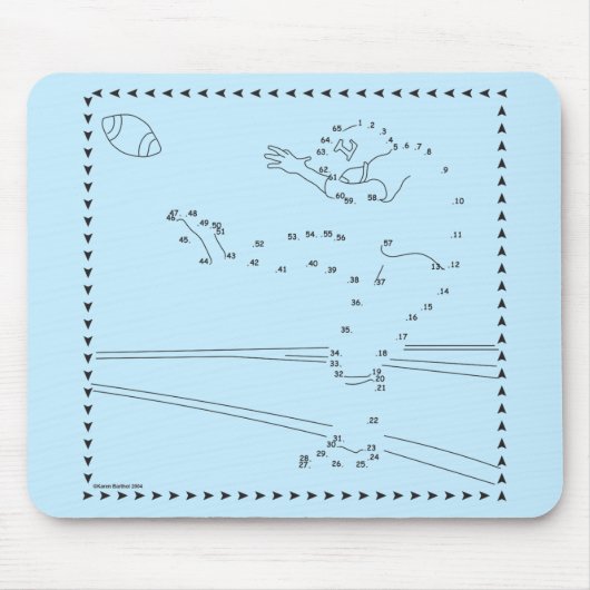 サッカーキッカーが点を結ぶ マウスパッド (正面)