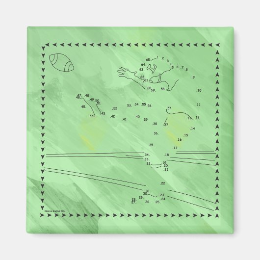 サッカーキッカーが点を結ぶ マグネット (正面)